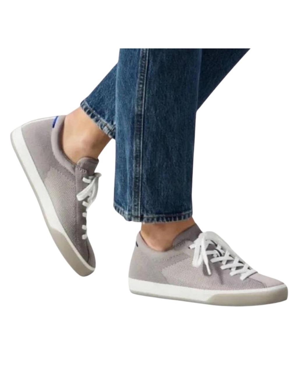 Rothy’s Women's Storm Gray Knit Lace Up Sneakers Size 10.5